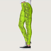 Leggings Peau de serpent jaune fluorescent (Gauche)