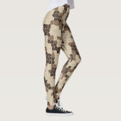 Leggings Peau de serpent python Bone & Espresso (Droite)