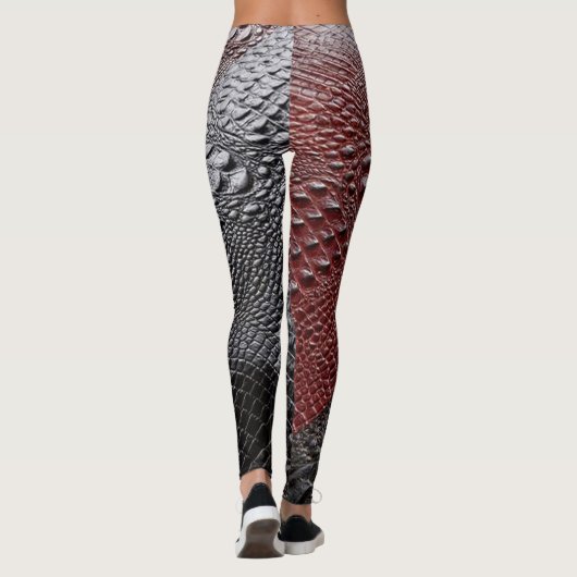 Leggings Peau de serpent texturée (Dos)