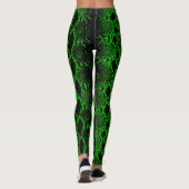 Leggings Peau de serpent vert noir (Dos)