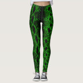 Leggings Peau de serpent vert noir (Devant)