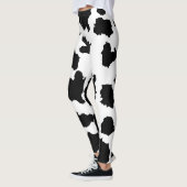 Leggings Peau de vache Motif noir et blanc (Gauche)