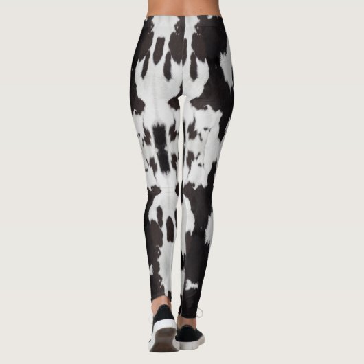 Leggings peau de vache noir (Dos)