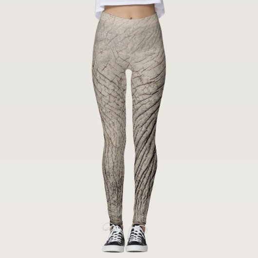 Leggings Peau éléphante Imprimer Legs gris et Pantalons de  (Devant)