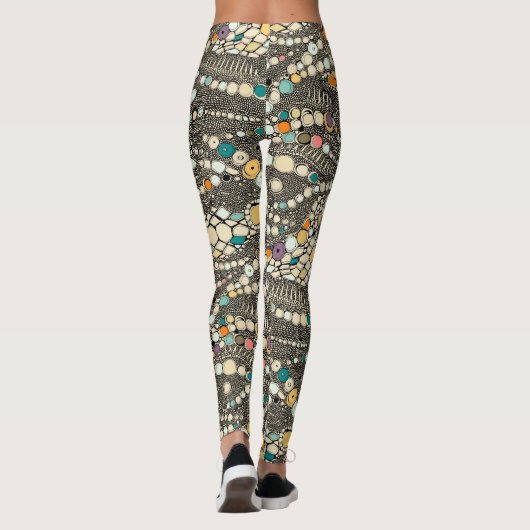 Leggings peau iguane noir pop (Dos)