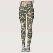 Leggings peau iguane noir pop (Devant)