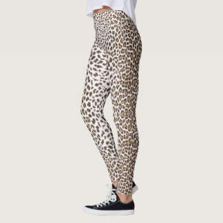 Leggings Peau léopard blanche