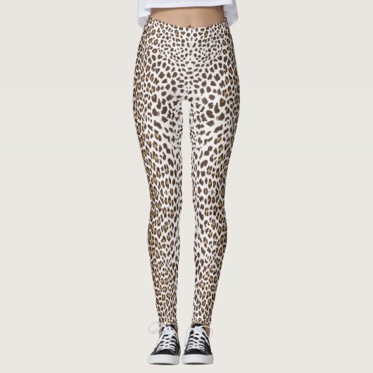 Leggings Peau léopard blanche (Devant)