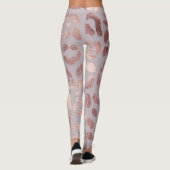 Leggings Peau léopard : élégance or rose. (Dos)
