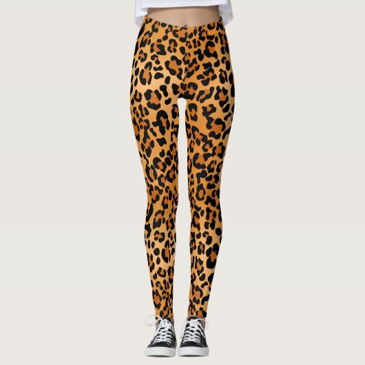 Leggings Peau léopard Peau animale Imprimer (Devant)