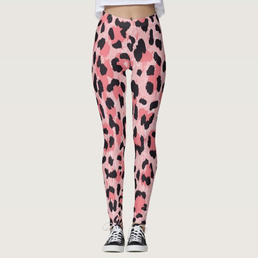 Leggings Peau léopard : texture vintage et transparente (Devant)
