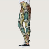 Leggings Peaux de serpent colorées : conception transparent (Gauche)