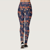 Leggings Pêche et marine Modèle floral moderne (Dos)