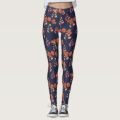 Leggings Pêche et marine Modèle floral moderne (Devant)