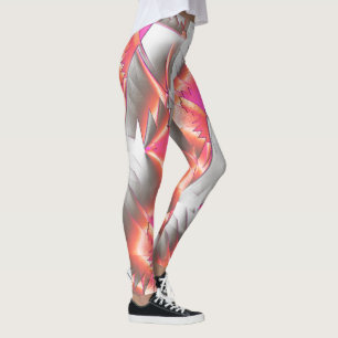 Leggings Pêche flashy à rose, extrêmement rugueux numérisé