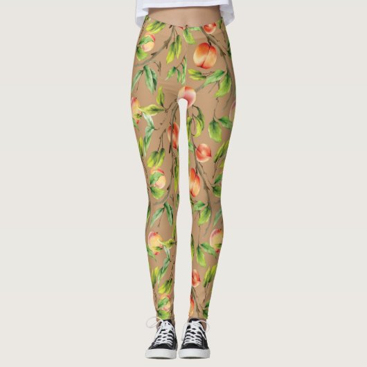 Leggings Pêches sur l'arbre (Devant)