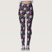 Leggings Pegasus Noir Floral (Devant)