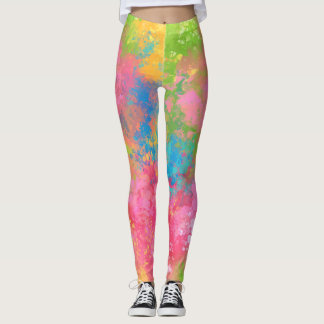 Leggings Peint avec des couleurs vives