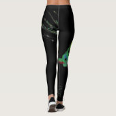leggings peints d'oiseaux verts (Dos)