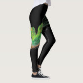 leggings peints d'oiseaux verts (Droite)