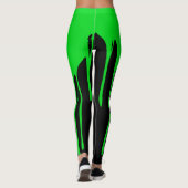 Leggings Peinture à goutte verte (Dos)