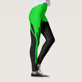 Leggings Peinture à goutte verte (Droite)