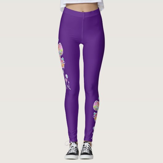 Leggings Peinture à la main - Abstrait Tree Group 4 (Devant)