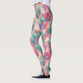 Leggings Peinture à l'aquarelle - Triangles Hipster (Gauche)