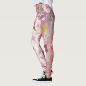 Leggings Peinture à l'huile de fleurs roses : Delicate (Gauche)