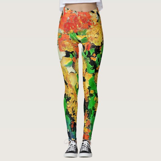 Leggings Peinture à l'huile Retro : Van Gogh Monet (Devant)