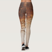 Leggings Peinture à peeling, texture murale rouillée. (Dos)