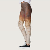 Leggings Peinture à peeling, texture murale rouillée. (Gauche)
