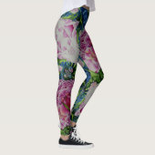 Leggings peinture Abstraite à l'aquarelle fleurie de pivoin (Droite)