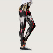 Leggings Peinture Abstraite blanche noire rouge (Droite)