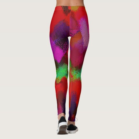 Leggings Peinture Abstraite colorée (Dos)