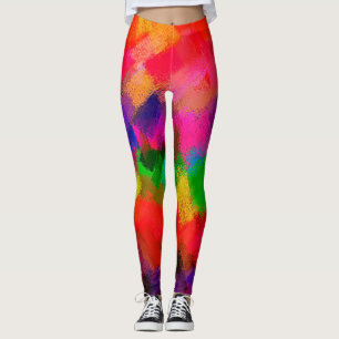 Leggings Peinture Abstraite colorée