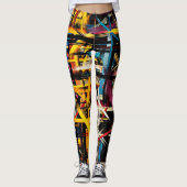 Leggings Peinture Abstraite colorée #14 (Devant)
