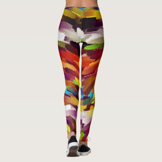 Leggings Peinture Abstraite colorée #4 (Dos)