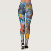 Leggings Peinture Abstraite colorée Arc-en-ciel version 2 (Dos)