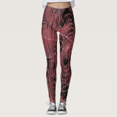 Leggings Peinture Abstraite D'Un Cobweb Magenta Rose (Devant)