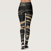 Leggings Peinture Abstraite en marbre noir or (Dos)