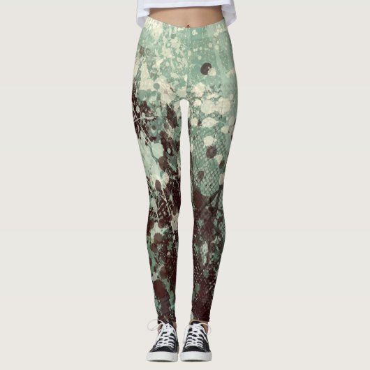 Leggings Peinture Abstraite "Faoileag air laimrig" (Devant)