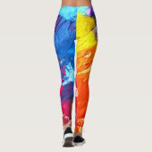 Leggings Peinture Abstraite moderne colorée (Dos)
