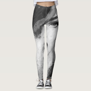 Leggings Peinture acrylique féminine de mode Abstraite