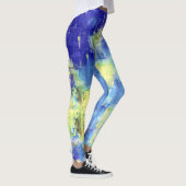 Leggings Peinture bleu jaune (Droite)