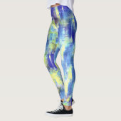 Leggings Peinture bleu jaune (Gauche)