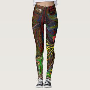 Leggings Peinture colorée Art Abstrait