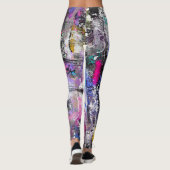 Leggings Peinture colorée Grungy Abstraite (Dos)