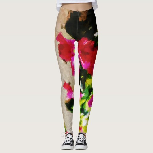 Leggings Peinture colorée Splatter #29 (Devant)