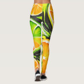 Leggings Peinture d'agrumes dynamique (Dos)